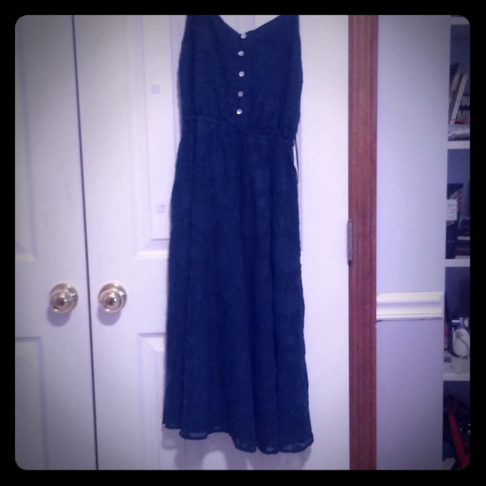 Blue floral flowy dress
